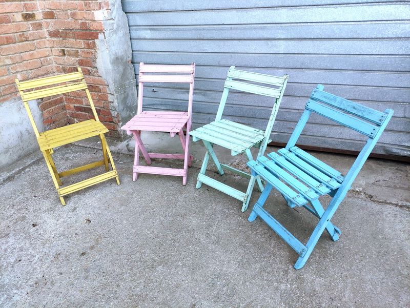 silla plegable espectaculo circo madera 45-77x40x42 t200u